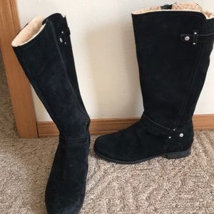 Tall Black suede Ugg boots